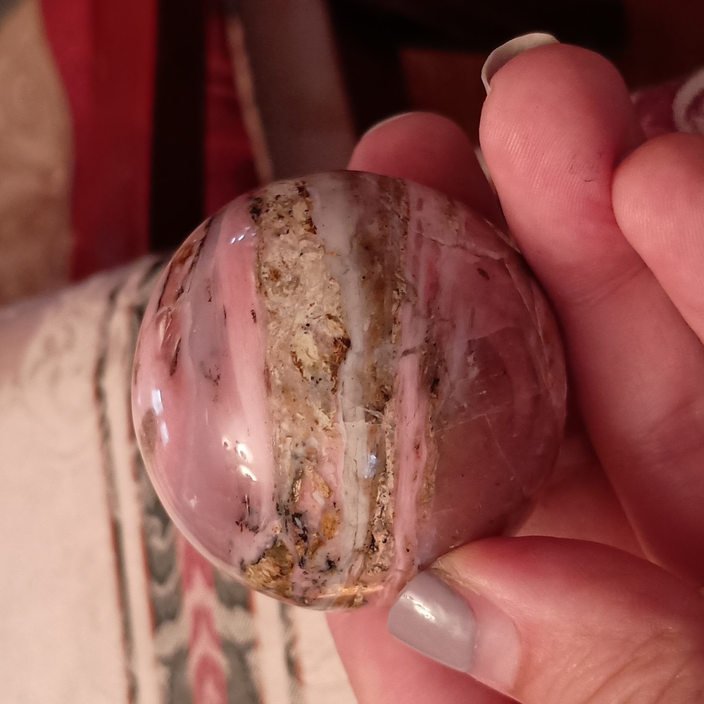 Peruvian Pink Opal Sphere - Picture 6 of 7